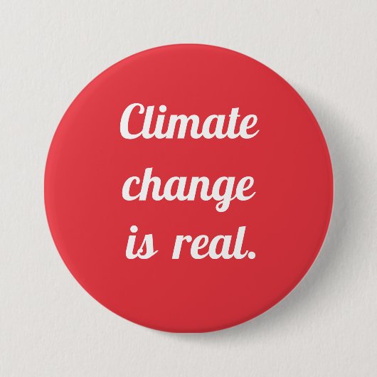 Klimawandel: Roter Knopf Button (Vorderseite)