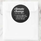 Klimawandel Runder Aufkleber (Tasche)