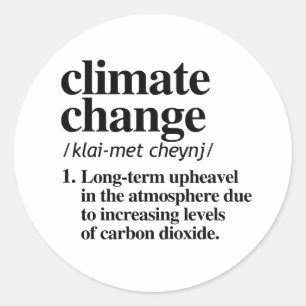 Klimawandel Runder Aufkleber