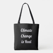 Klimawandel: Schwarz & Weiß Tasche (Rückseite)