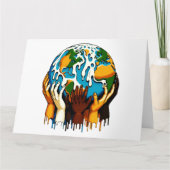 Klimawandel Weltweite Einheit und Erddesign Karte (Vorderseite)