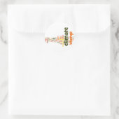 Klimawandel zwei runder aufkleber (Tasche)