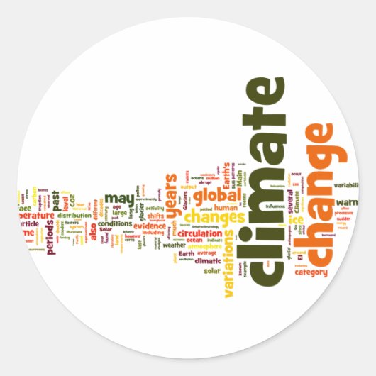 Klimawandel zwei runder aufkleber (Vorderseite)