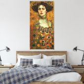 Klimt Adele Bloch-Bauer Gold Mosaikmalerei Canva Leinwanddruck (Insitu (Schlafzimmer))