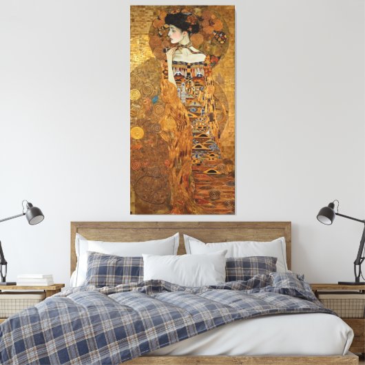 Klimt Adele Bloch-Bauer Gold Mosaikmalerei Canva Leinwanddruck (Insitu (Schlafzimmer))