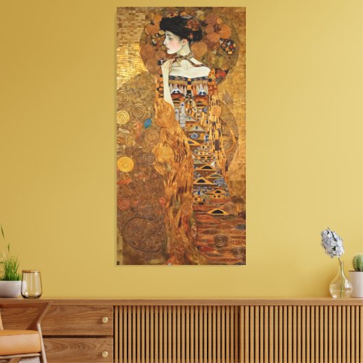Klimt Adele Bloch-Bauer Gold Mosaikmalerei Canva Leinwanddruck (Insitu (Wohnzimmer))