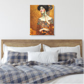 Klimt Adele Bloch-Bauer Gold Mosaikmalerei Canva Leinwanddruck (Insitu (Schlafzimmer))