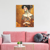 Klimt Adele Bloch-Bauer Gold Mosaikmalerei Canva Leinwanddruck (Insitu (Wohnzimmer))