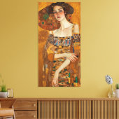 Klimt Adele Bloch-Bauer Gold Mosaikmalerei Canva Leinwanddruck (Insitu (Wohnzimmer))