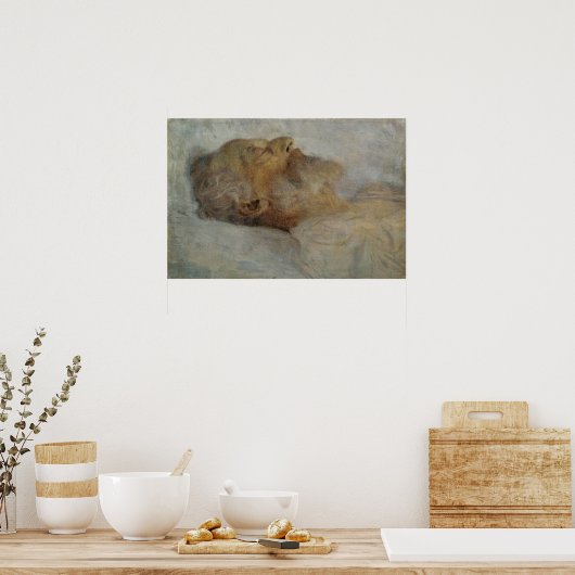 Klimt - Alter Mann auf dem Todesbett Poster (Küche)