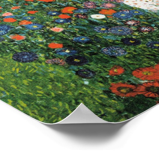 Klimt - Bauerngarten mit Sonnenblumen 1907 Poster (Ecke)