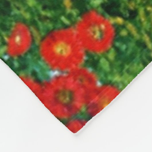 Klimt - Bauerngarten mit Sonnenblumen Fleecedecke (Ecke)