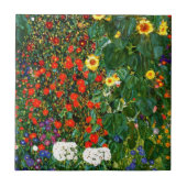 Klimt - Bauerngarten mit Sonnenblumen Fliese (Vorderseite)