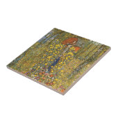 Klimt Bauernhof-Garten mit Kruzifix-Fliese Fliese (Seite)