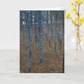 Klimt Beech Grove I Forest Landscape Art Karte (Gelbe Blume)