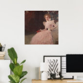 Klimt blühende Wiese Blumenlandschaft Print Poster (Heimbüro)