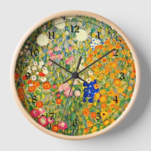 Klimt - Blumengarten 1907 Uhr (Vorderseite)