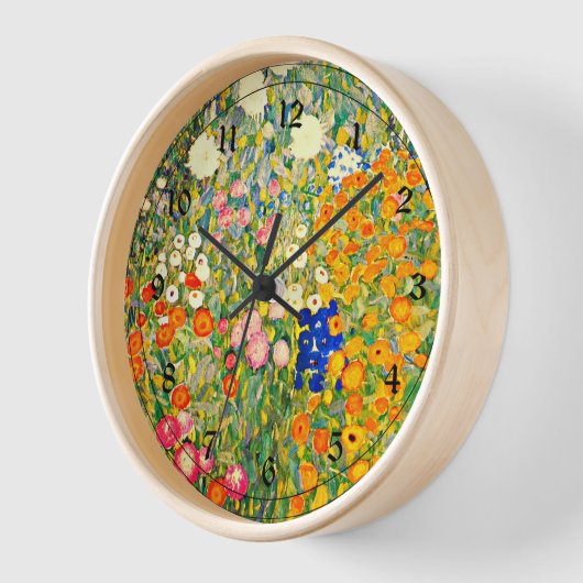 Klimt - Blumengarten 1907 Uhr (Winkel)