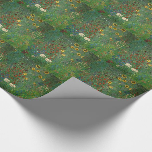 Klimt "Blumengarten" Gartengarten Blume Geschenkpapier (Ecke)