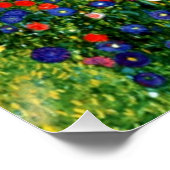 Klimt: Blumengarten-Mauspad Poster (Ecke)