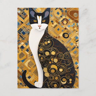 Klimt Cat Postcard Postkarte