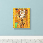 Klimt Cat Woman Goldene Kunsthandwerk Leinwanddruck (Insitu (Holzboden))