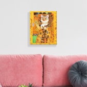 Klimt Cat Woman Goldene Kunsthandwerk Leinwanddruck (Insitu (Wohnzimmer))