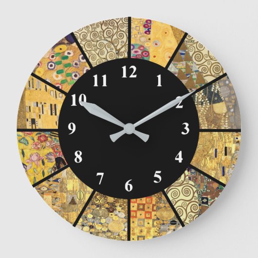 Klimt Clock Berühmtes Kunstmuseum Monte San Giorgi Große Wanduhr (Vorderseite)