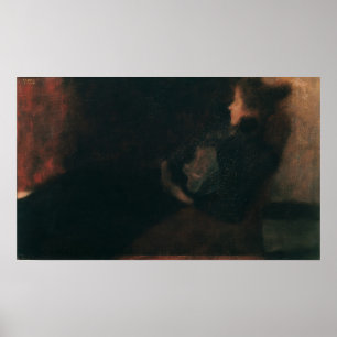 Klimt - Dame am Kamin Poster
