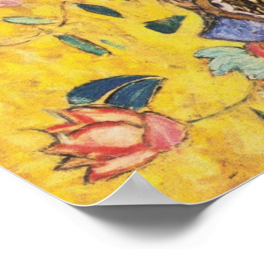 Klimt - Dame mit Fan Poster (Ecke)