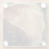 Klimt Danae Gold Art Glasuntersetzer (Rückseite)