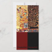 Klimt, der Kuss, Art Lesezeichen Card Karte (Rückseite)