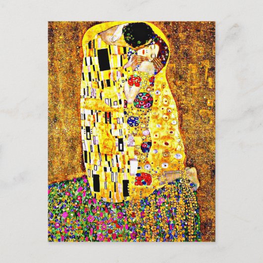 Klimt - Der Kuss Postkarte (Vorderseite)