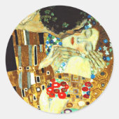 Klimt - Der Kuss Runder Aufkleber (Vorderseite)