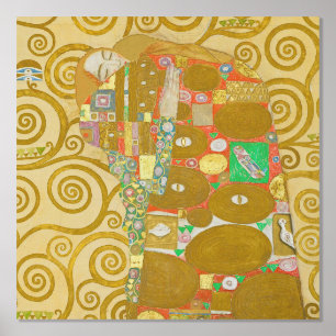 Klimt Erfüllung Mosaik: Vintage Stoclet-Fries Foliendrucke