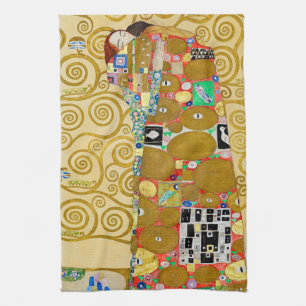 Klimt Erfüllung Mosaik: Vintage Stoclet-Fries Geschirrtuch
