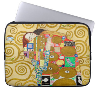 Klimt Erfüllung Mosaik: Vintage Stoclet-Fries Laptopschutzhülle