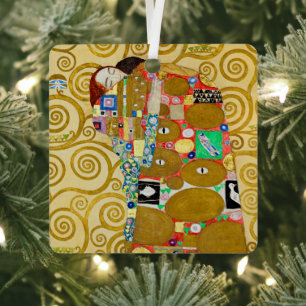 Klimt Erfüllung Mosaik: Vintage Stoclet-Fries Ornament Aus Metall