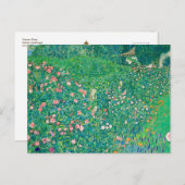 Klimt Floral Italienische Landschaft Jugendstil Postkarte (Vorne/Hinten)