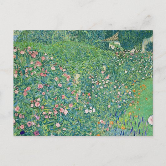 Klimt Floral Italienische Landschaft Jugendstil Postkarte (Vorderseite)