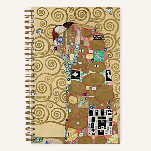 Klimt Fulfillment Art Nouveau Notebook Notizblock (Vorderseite)