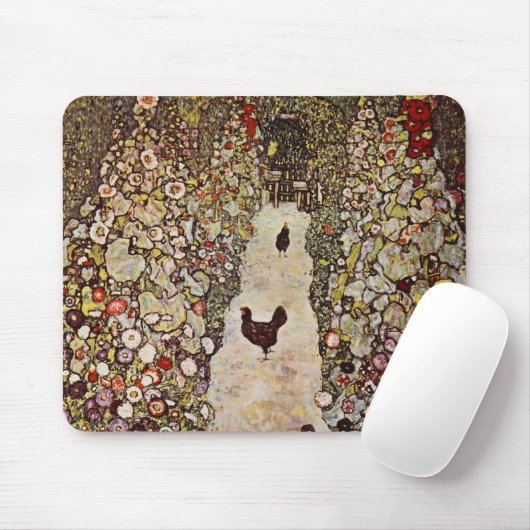 Klimt Garden mit Roostermousse Mousepad (Mit Mouse)