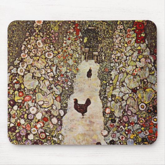 Klimt Garden mit Roostermousse Mousepad (Vorne)
