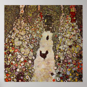 Klimt Garden mit Roosters Poster (Vorne)