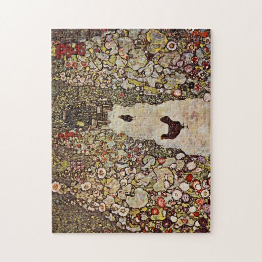 Klimt Garten mit Hahn-Puzzlespiel Puzzle (Vertikal)