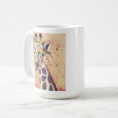 Klimt Giraffe | In Blume verziert Kaffeetasse (Vorderseite Links)
