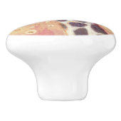 Klimt Giraffe | In Blume verziert Keramikknauf (Seitenansicht)