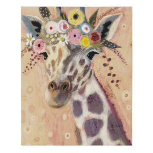 Klimt Giraffe   In Blume verziert Künstlicher Leinwanddruck