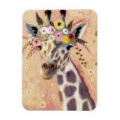 Klimt Giraffe | In Blume verziert Magnet (Vertikal)