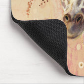 Klimt Giraffe | In Blume verziert Mousepad (Ecke)